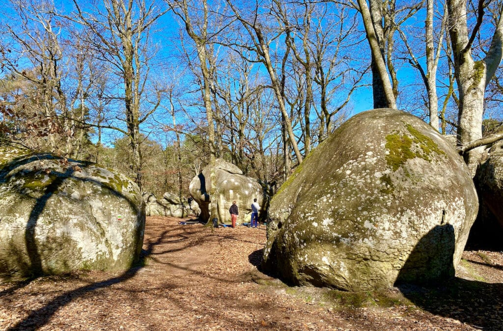bouldering areas beginners fontainebleau circuits