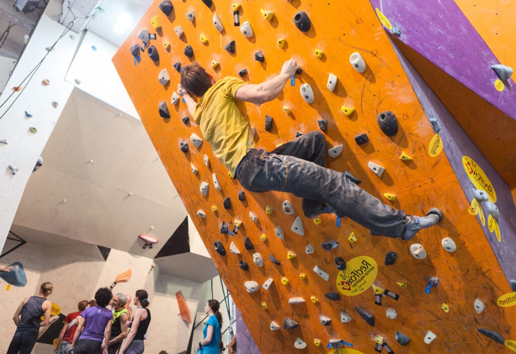 bouldering competitions gym to train year round