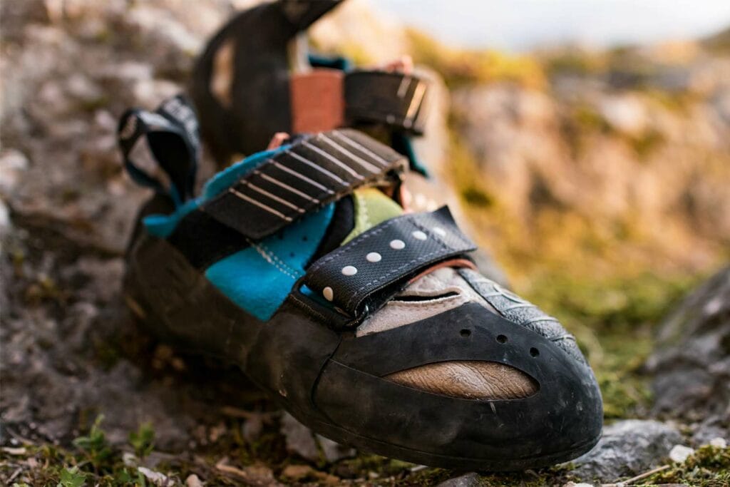 Pair of climbing shoes