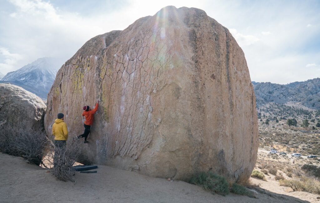 people go bouldering in nature