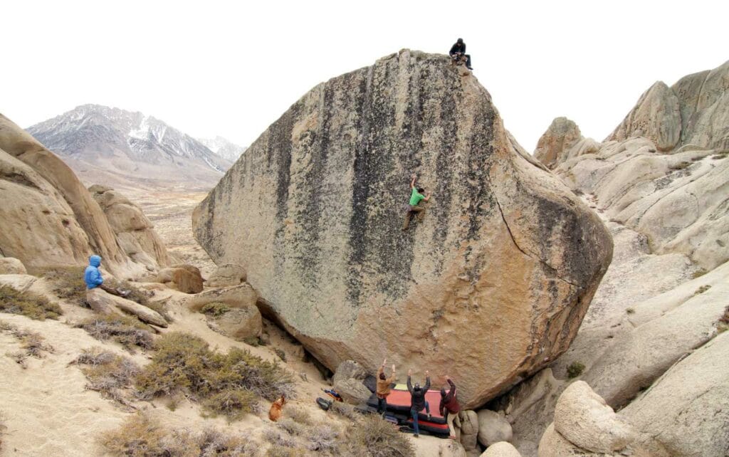 Honnold with filming crew