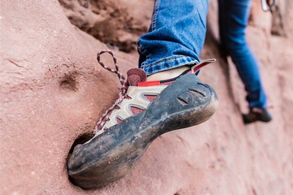 rock climbing shoes
