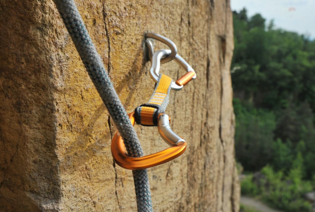 metal anchor for climbing