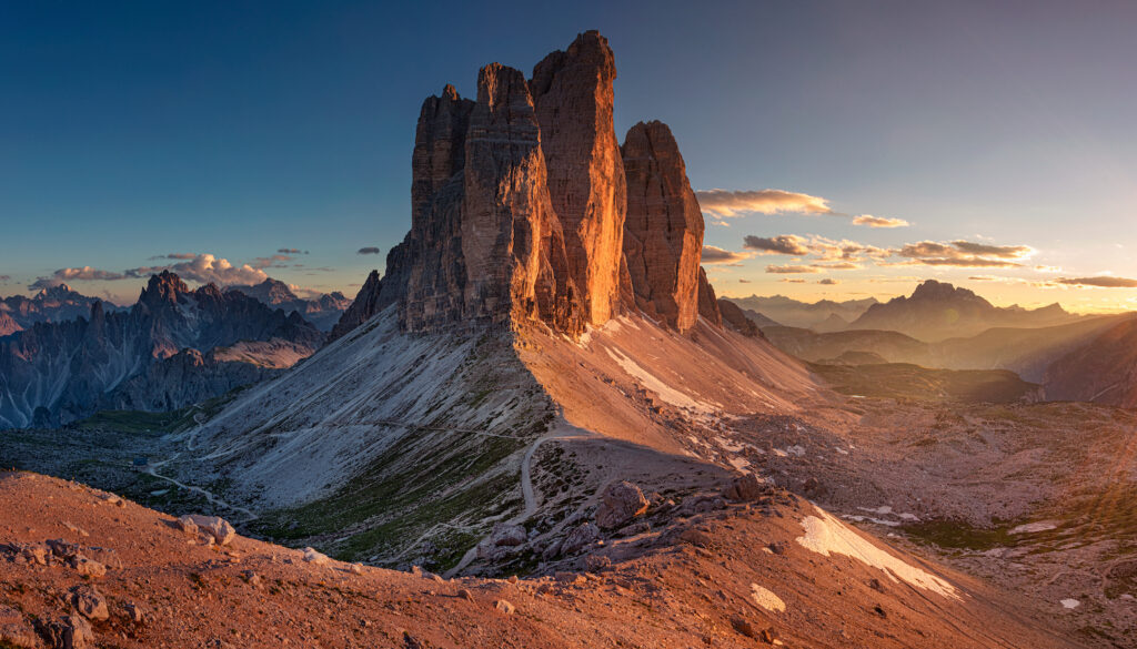 dolomites in italy, a climb area with difference rock types