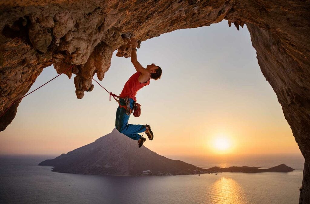 rock climber outdoor rock climbing