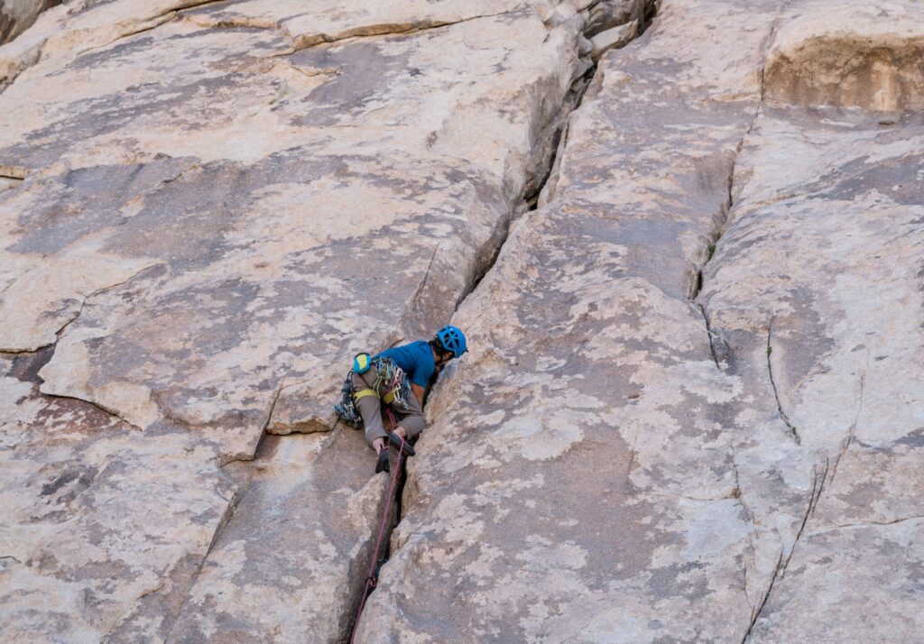 crack climbing route