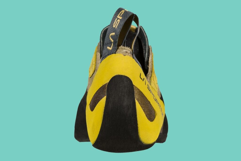 La Sportiva Finale heel view, spacious enough for various foot shapes