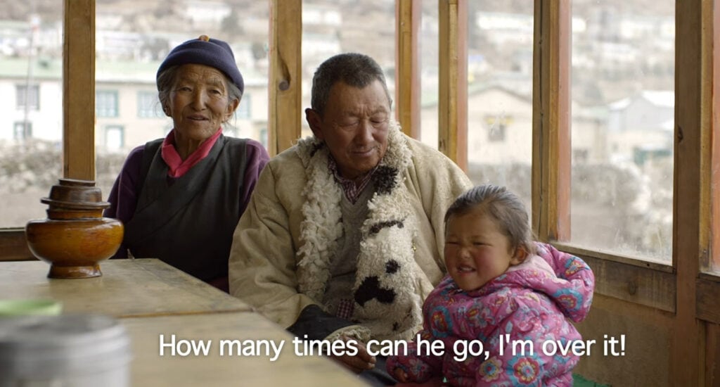 scene from Sherpa documentary