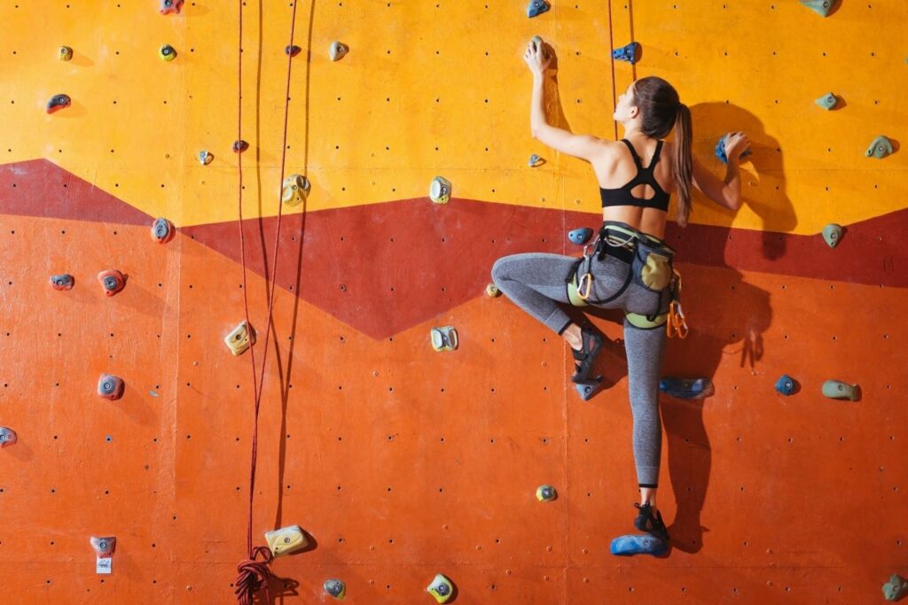 woman gym climbing 
