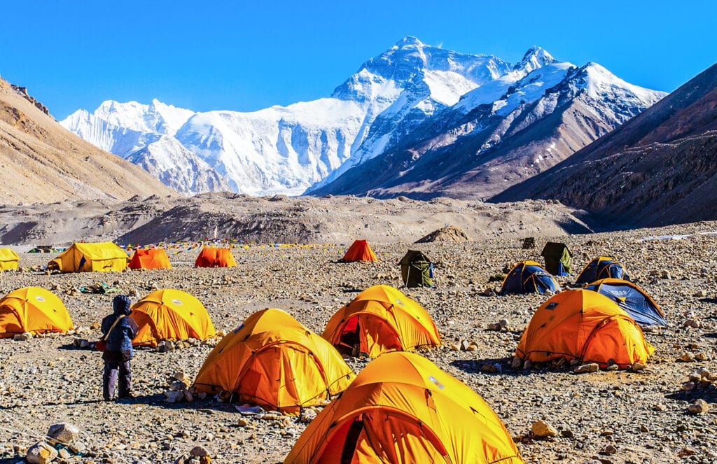 Base camp of north side Everest