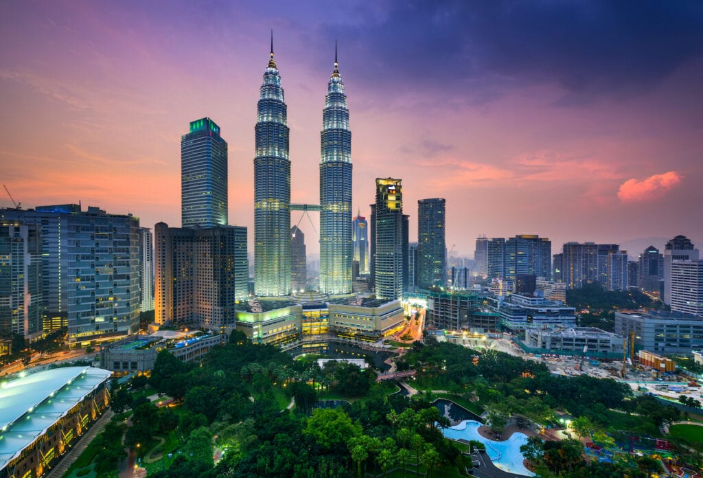 Petronos Towers, Malaysia, one of the most impressive buildings that Robert climbed