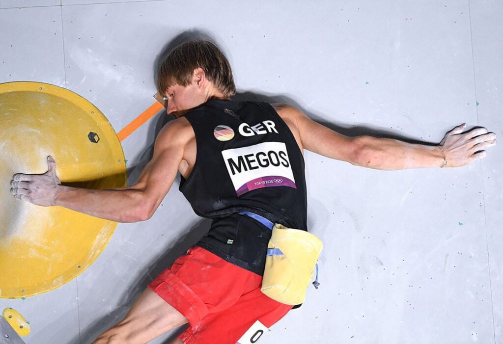 Alexander Megos sport climbing at the Olympics first competition event