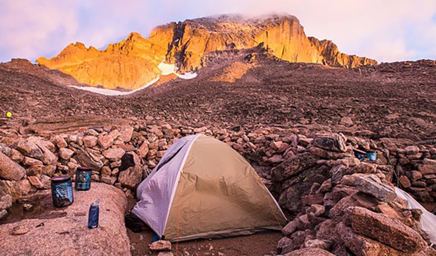Rocky Mountain National Park camping tent