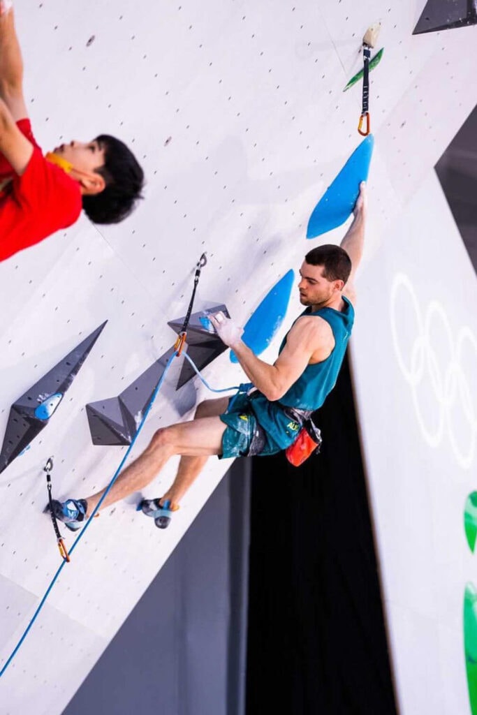 Australian sport climber Tom O'Halloran at Tokyo Olympic Program for Climbing (lead combined)