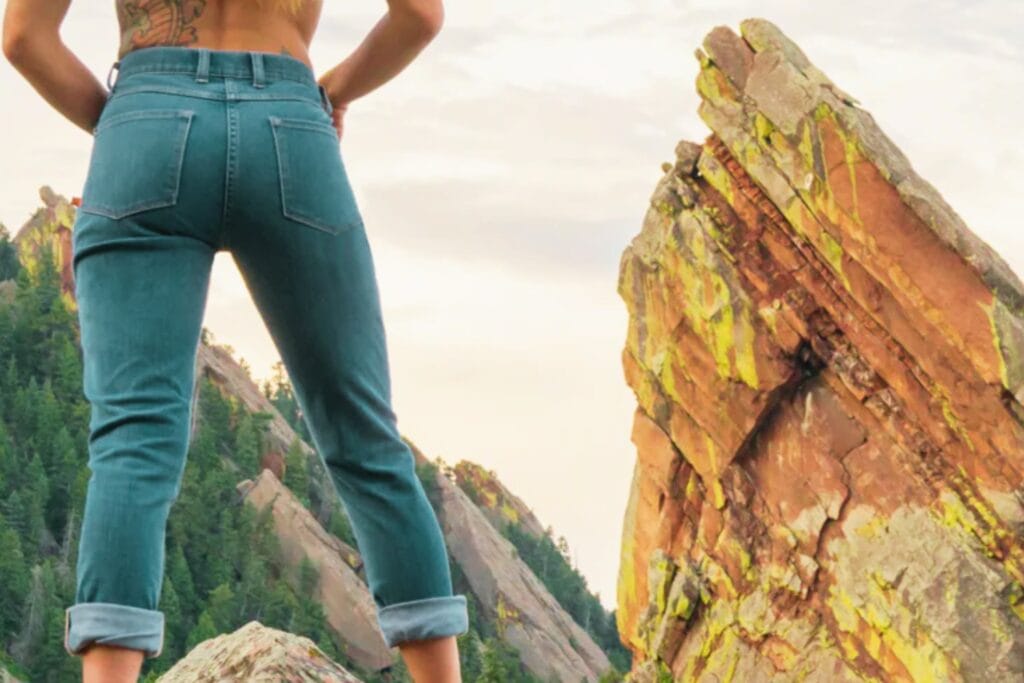 special sturdy and stretch jeans for women (special bouldering clothes)