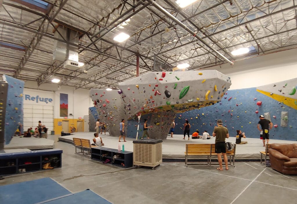 interior of The Refuge Climbing and Fitness in Las Vegas, Nevada