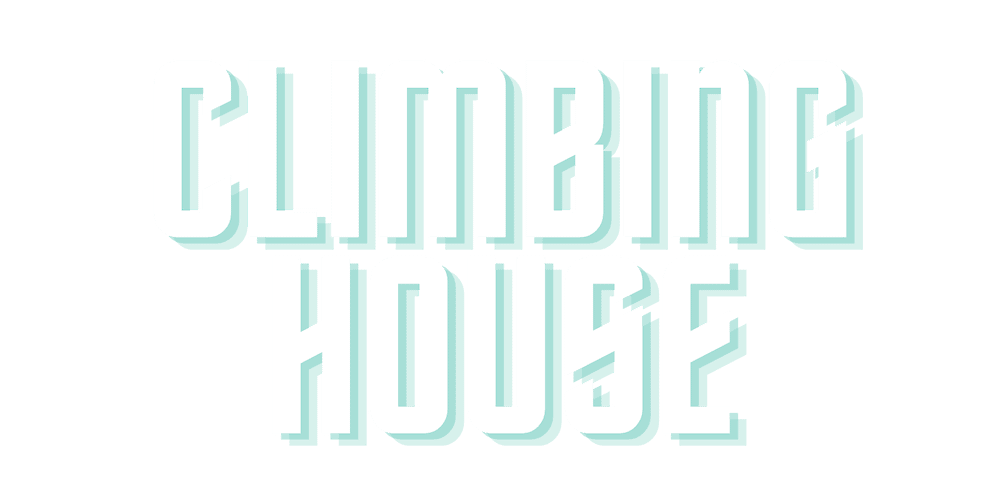 Climbing House white logo